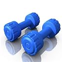 Dumbbell Set, PVC Dumbbells, 6KG (3KGx2), Blue, Fixed Style, Polyvinyl Chloride (PVC) Material, For Home Workout