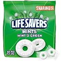 LIFE SAVERS Wint O Green Hard Mints, Individually Wrapped, Sharing, 13 Ounce (Pack of 6)