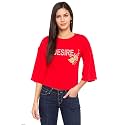 Life by Shoppers Stop Womens Round Neck Printed Top_Black