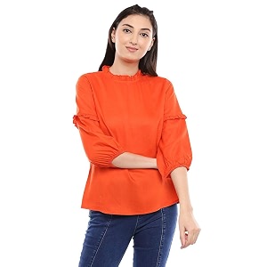 Life by Shoppers Stop Womens Ruffled Collar