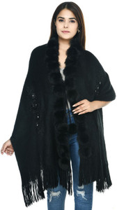 life and style wool applique women shawl