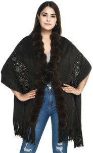 life and style wool applique women shawl
