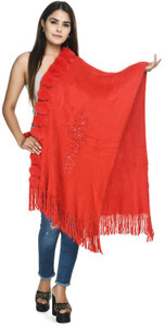 life and style wool applique women shawl
