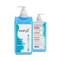 70% Alcohol Based Antibacterial Instant Liquid Hand Sanitizer with Pump – 500ml Germ Protection Liquid Sanitizer – Pack of 2 (HSILALHS500)