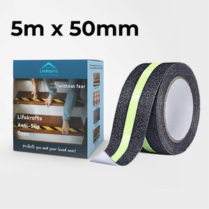 lifekrafts anti slip tape anti skid tape glow in dark tape non skid non slip tape for slippery areasstair caseoutdoor 5meter50mm good grip  friction safety anti slip tape manual
