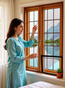 Lifekrafts 120 GSM Fiberglass Pre-Stitched Window Fibre Washable Adults Mosquito Net