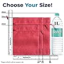 LifeKrafts Linen Jute Pouches | Pink | 12.5x17.5cm Pack of 100 | Adjustable Drawstring Bags for Weddings, Return Gifts, Storage, Jewellery, Favors, Crafts, Packaging, Hampers, Parties, Christmas, wedding gift bags