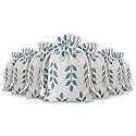 LifeKrafts Linen Jute Pouches | Leaf Design | 10x10cm Pack of 10 | Drawstring Bags for Return Gifts, Jewellery, Weddings, Crafts, Favors, Storage, Hampers, Packaging, Parties, Christmas, wedding gift bags