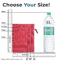 Lifekrafts Pink jute Linen Pouches Birthday and Party Favour Bags Potlis for Functions, Baby Showers, Candy Bags Size-25x25 cm (Pack of 20)
