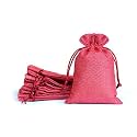 Lifekrafts Pink jute Linen Pouches Birthday and Party Favour Bags Potlis for Functions, Baby Showers, Candy Bags Size-25x25 cm (Pack of 70)