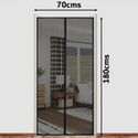 Lifekrafts Auto-Closing Magnetic Door Polyester Washable Adults Mosquito Net (Black-180*70cms, Frame Hung)