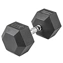 Lifeline Fitness Hex Dumbbells, Rubber Wrapped Hex Dumbbells, Premium Quality, Ergonomic Knurled Handle, Dumb Bells for Exercise, Home Gym Exercise Weights