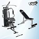 Lifeline Fitness HG-005 Home Gym with LB-311 Adjustable Bench (8 Levels), Multipurpose All in One Home Gym Workout Combo (On-Site Installation Included)