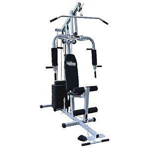 lifeline fitness multi home gym multiple muscle workout exercise machine chest biceps shoulder back triceps legs for men at home 72kg weight stackmade in india hg-002 free installation assistance