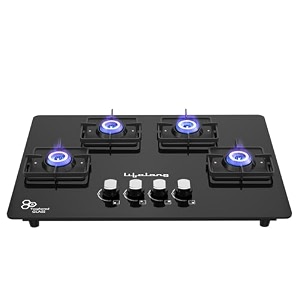 lifelong 4 burners glass top hobtop ember with toughened glassmulti spark ignition system black 1 year manufacturer39s warranty llht934