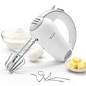 Lifelong 450W Hand Mixer with Beaters & Dough Hooks | 5-Speed Control with Turbo Boost | Low Noise 100% Copper DC Motor | Large Eject Button | Electric Beater for Cake, Dough, Cream & More