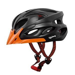 lifelong adjustable cycling helmet with detachable visor adjustable light weight mountain bike cycle helmet with padding for kids racing helmet for kids small orangeblack
