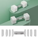 Lifelong Adjustable Dumbbell Pair (2–5 kg Each, White) – Quick Change Weights with Anti-Slip Handle For Home Workouts Metal