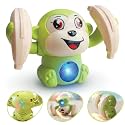 Lifelong Cuppy Dancing Monkey Toy for Babies &amp; Kids with 360° Tumbling, Rolling &amp; Glowing Lights &amp; Music | Non-Toxic, 3 AAA Battery Operated Interactive Toy for Kids 6+ Months &amp; Above (LLCDC02, Green)