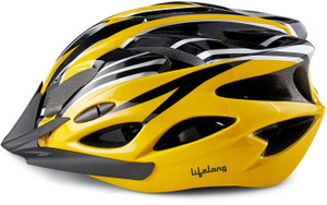lifelong llfah07 adjustable mountain bike cycle helmet with padding  detachable visor cycling helmet