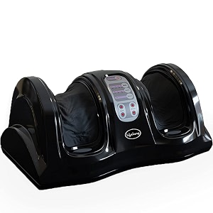 lifelong foot massager machine for pain relief with heat amp deep kneading  leg amp calf massager for muscle relaxation  electric foot massager for home use with multi-mode massage  llm486 black