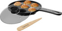 Lifelong Pre-Seasoned Paniyaram Pan with Wooden Spatula