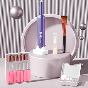 lifelong professional nail drill machine  nail filer machine with 6 sanding bands 12 drills amp brush with type-c manicure amp pedicure kit for women portable amp rechargeable nail art machine purple