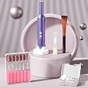 Lifelong Professional Nail Drill Machine | Nail Filer Machine with 6 Sanding Bands, 12 Drills & Brush with Type-C| Manicure & Pedicure Kit for Women| Portable & Rechargeable Nail Art Machine (Purple)