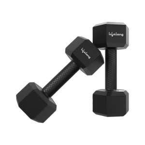Lifelong PVC Hex Dumbbells Fixed Weight Dumbbell