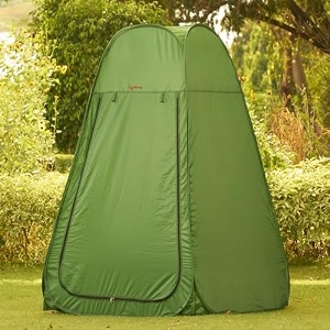 lifelong polyester tent for camping - dress changing pop up with portable foldable cloth outdoor bathroom tent camp toilet rain shelter height 7ft-green1 person