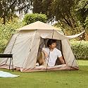 Lifelong Camping - Portable Camping for 3 Adults with Glass Fiber Tent Poles - Waterproof Dome Camp for Hiking, Travelling, Trekking -Outdoor Camp with Air Ventilation (Brown)