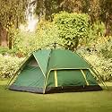 Lifelong Polyester Tent for Camping- Quick Pop-Up Camping with Glass Fiber Poles, Superior Air Ventilation, Waterproof Pu Coating House, Portable & Foldable 4 Person, Green,Black (LLCAFT01)
