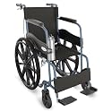 Lifelong Foldable Wheelchair with Attendant Brakes for Old Age Parents, Adults, Elderly & Patients | Manual Lightweight Mobility Wheelchair with Safety Belt & Double Crossbar | Up to 125 kg Weight