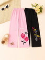 lifeneeds Track Pant For Girls Black Pink