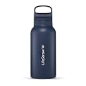 LifeStraw Go Series Insulated Steel Water Filter Bottle, 1 L, Aegean Sea