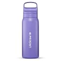 LifeStraw Go Series Insulated Steel Water Filter Bottle, 24 oz, Thistle Purple