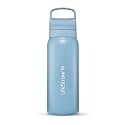 LifeStraw Go Series Insulated Steel Water Filter Bottle, 24 oz, Icelandic Blue