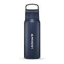 LifeStraw Go Series Insulated Steel Water Filter Bottle, 24 oz, Aegean Sea