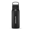 LifeStraw Go Series Insulated Steel Water Filter Bottle, 24 oz, Nordic Noir
