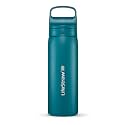 LifeStraw Go Series Insulated Steel Water Filter Bottle, 18 oz, Laguna Teal