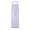 LifeStraw Go Series Insulated Steel Water Filter Bottle, 18 oz, Provence Purple