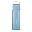 LifeStraw Go Series Insulated Steel Water Filter Bottle, 18 oz, Icelandic Blue