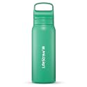 LifeStraw Go Series Insulated Steel Water Filter Bottle, 24 oz, Cactus Green