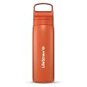 LifeStraw Go Series Insulated Steel Water Filter Bottle, 18 oz, Kyoto Orange