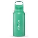 LifeStraw Go Series Insulated Steel Water Filter Bottle, 1 L, Cactus Green