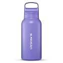 LifeStraw Go Series Insulated Steel Water Filter Bottle, 1 L, Thistle Purple