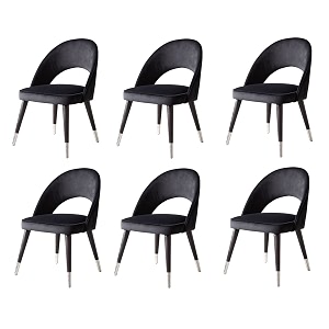 lsgf open back dining chair solid sagwan wooden frame with brushed brass foot caps dining chair for dining room 2 chairs grey