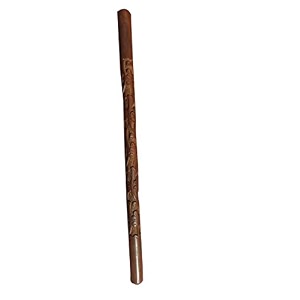 wooden light weight brown walking stick for men  women  old age people  sheesham wood with brass handle 24 inch