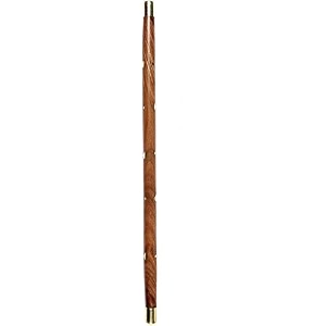 wooden walking stick sheesham wood with brass handle-24 inch natural