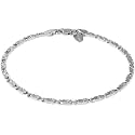 LIFETIME JEWELRY Gold Anklets for Women - Diamond Cut Star Flat Link Ankle Bracelet - 24k Real Gold Plated - Made in USA with Lifetime Replacement